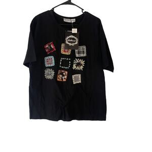 Spell Bound NWT Dead stock Women's Size Large Patchwork Embroidered Shirt
